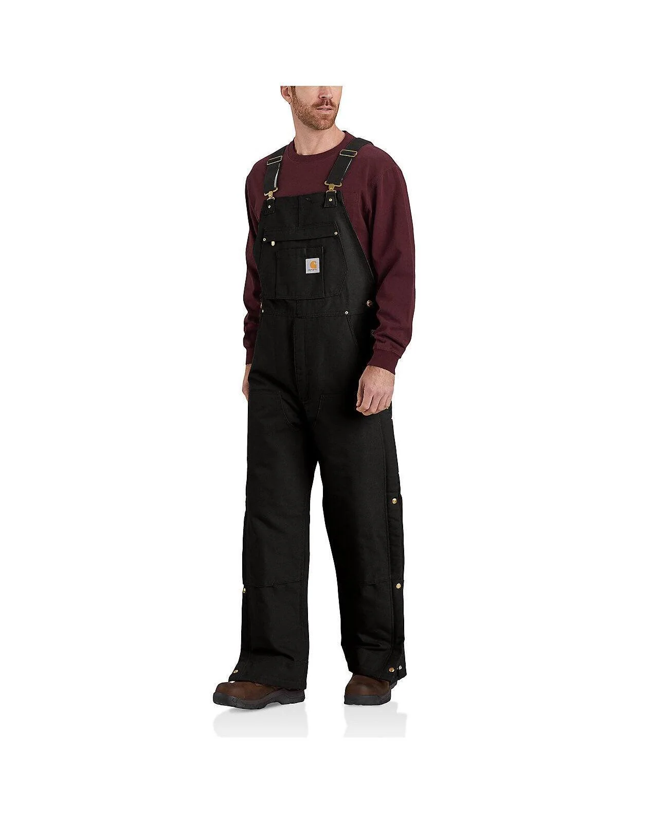 Carhartt Men's Loose Fit Firm Duck Insulated Bib Overall Warm 2 Rating