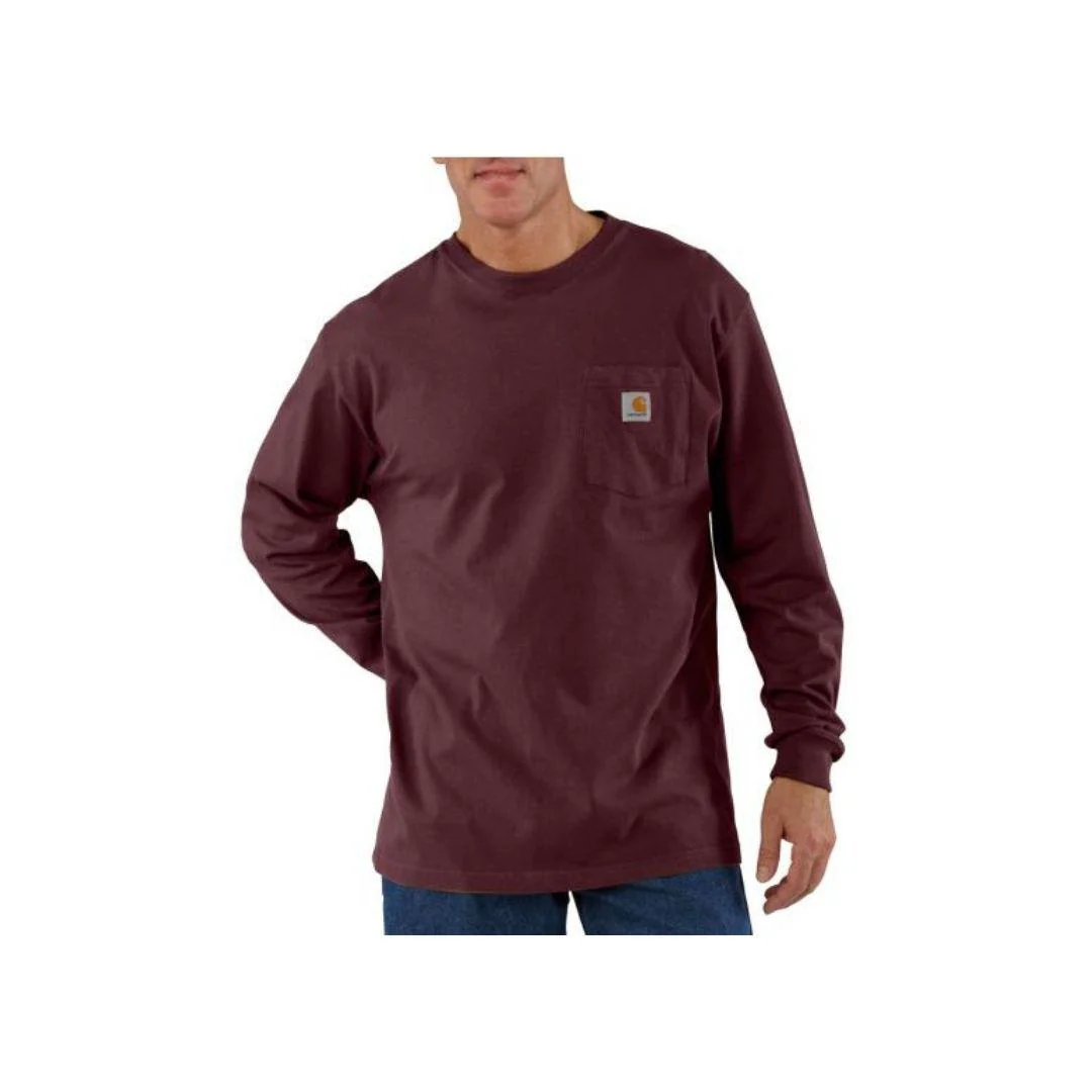 Carhartt Men's Loose Fit Heavyweight Long Sleeve Pocket T-Shirt - Image 4