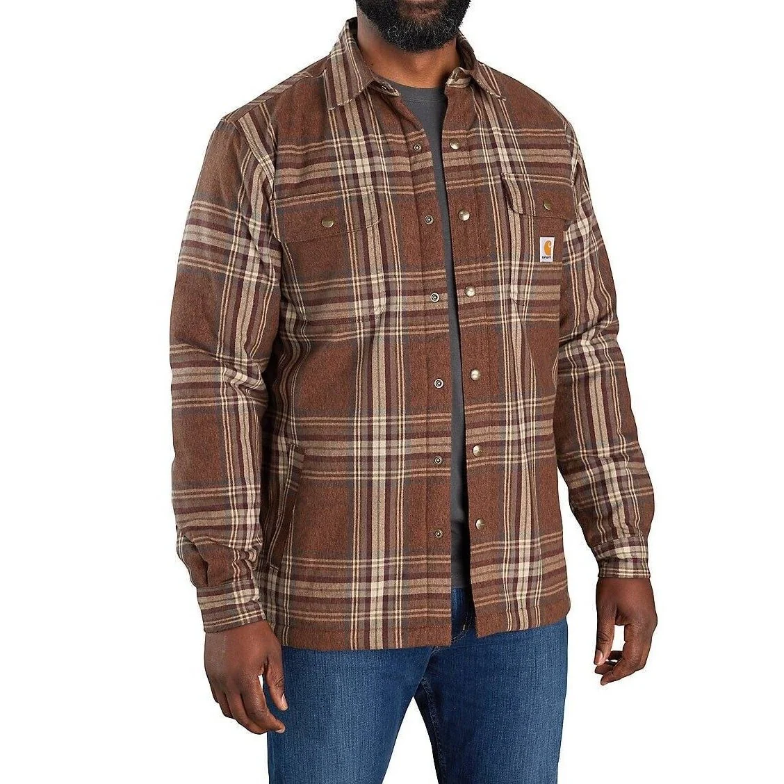 Carhartt Men's Shirt-Jac Sherpa Lined Relaxed Fit