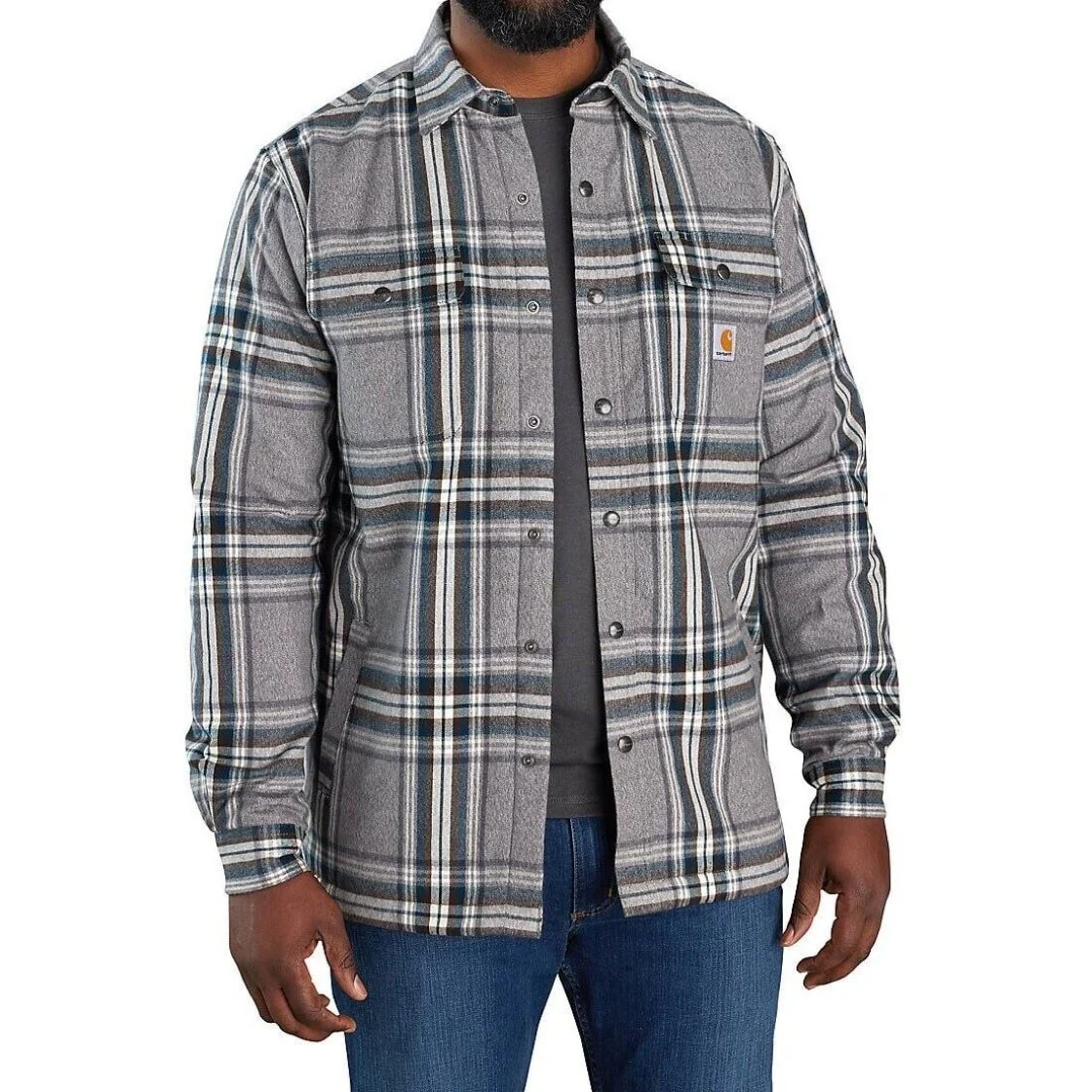 Carhartt Men's Shirt-Jac Sherpa Lined Relaxed Fit - Image 3