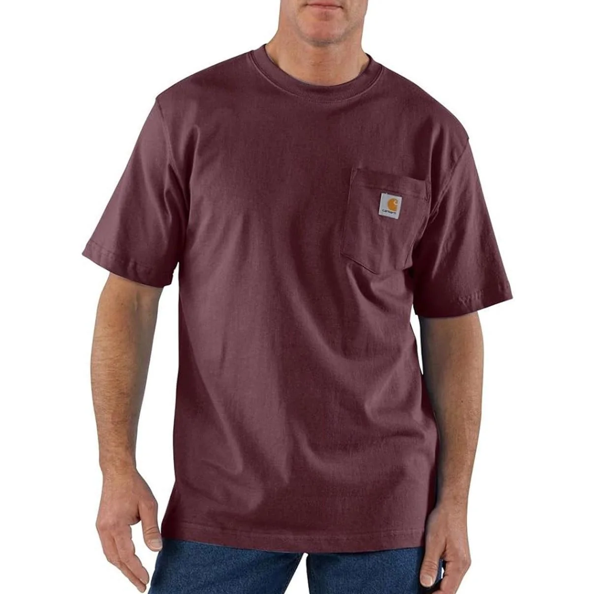 Carhartt Men's Shirt Loose Fit Heavyweight Short-Sleeve Pocket Port