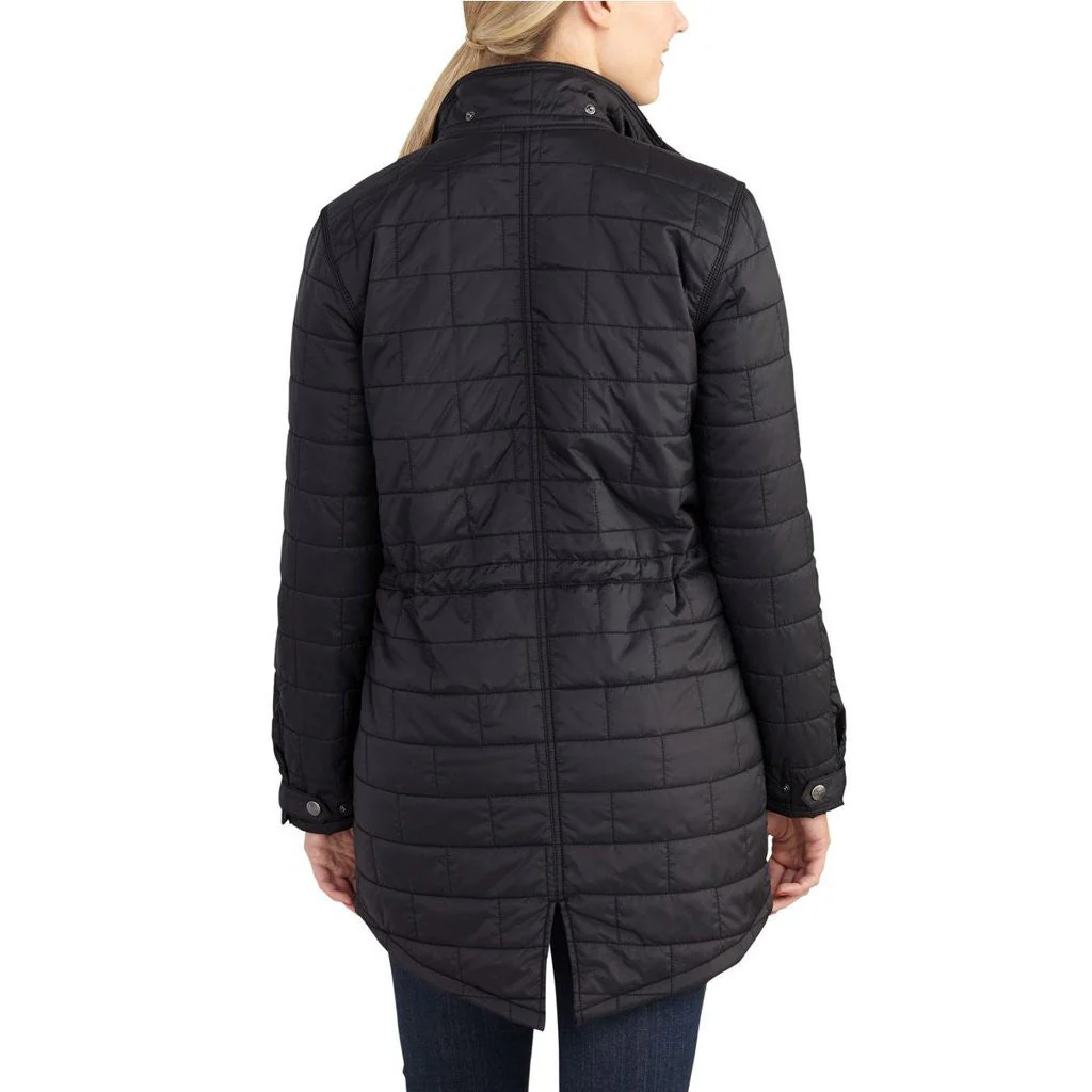 Carhartt Women's Amoret Jacket Black Flannel Lined Hood - Image 3