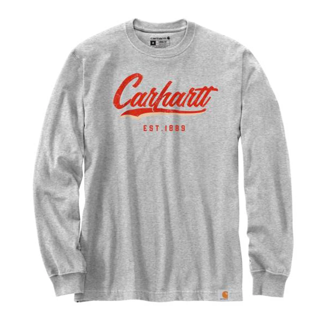 Carhartt Women's Loose Fit Heavyweight Long-Sleeve Hand-Painted Graphic T-Shirt
