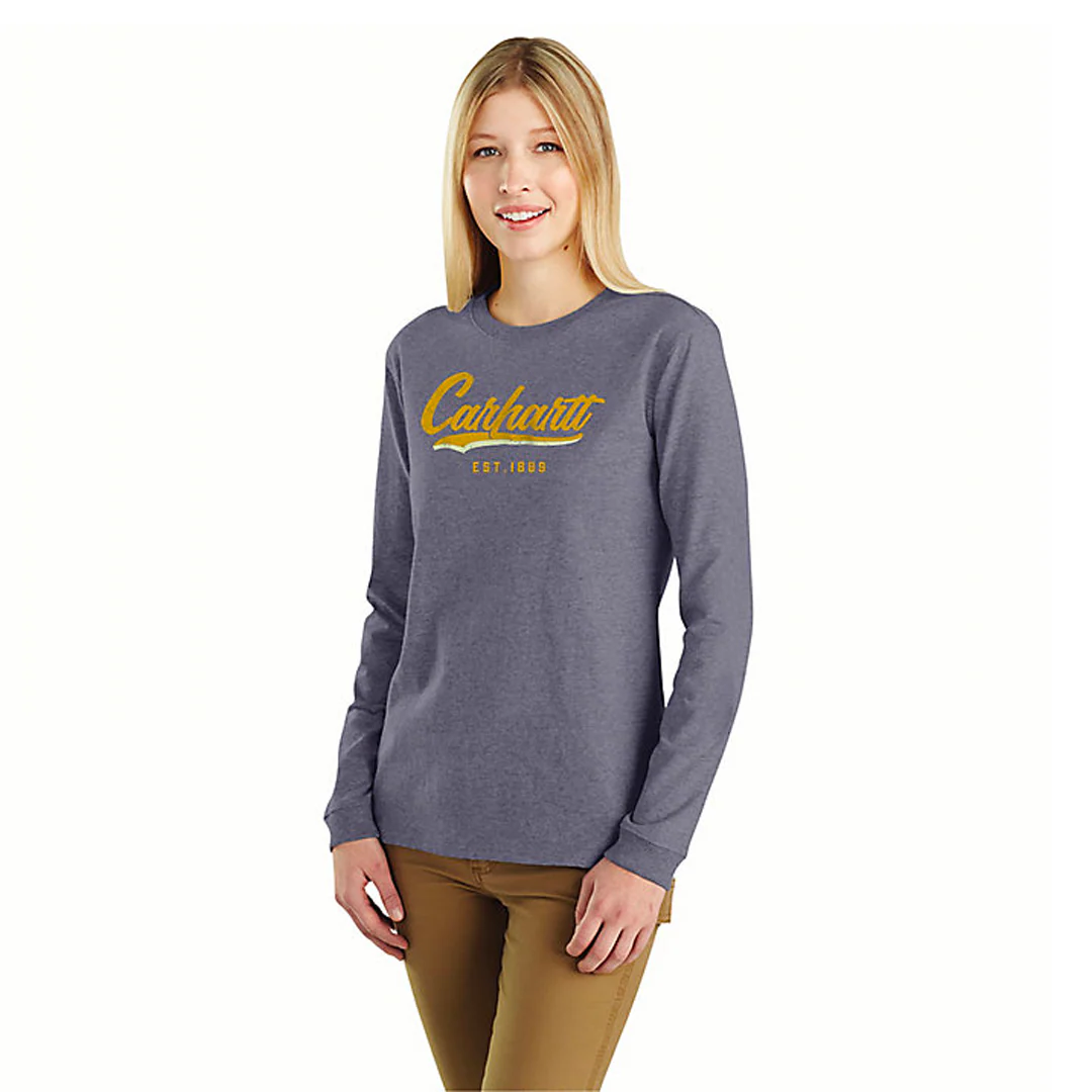 Carhartt Women's Loose Fit Heavyweight Long-Sleeve Hand-Painted Graphic T-Shirt - Image 8