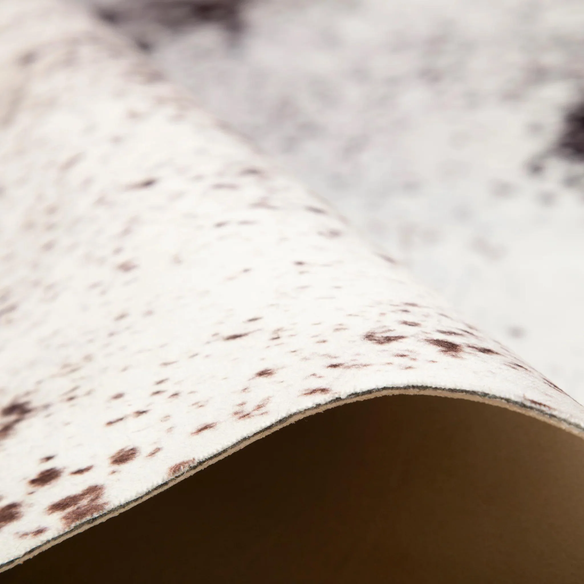 Carstens Faux Cowhide Print Rug, White Brindle - Image 2