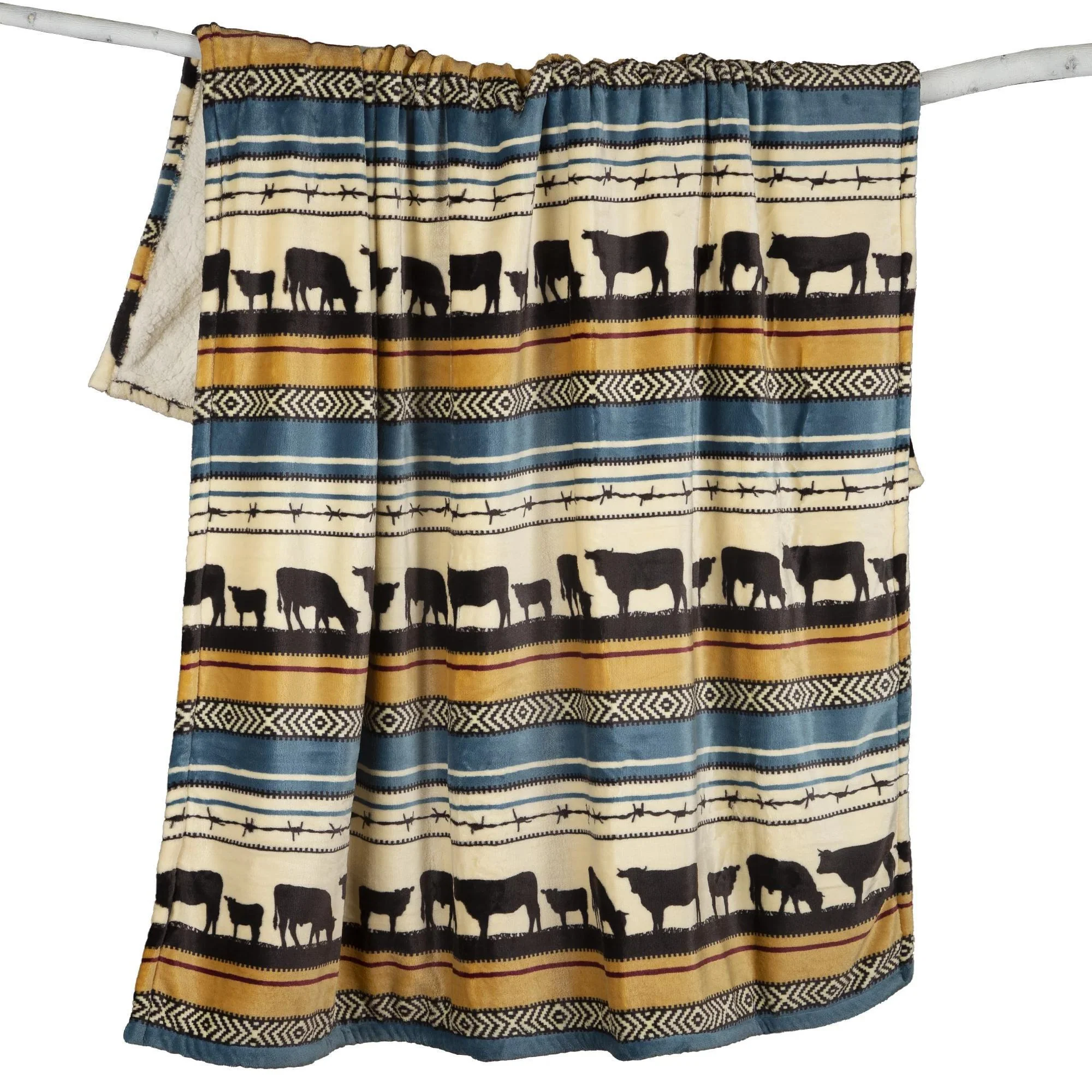 Carstens Morning On The Farm Plush Sherpa Throw Blanket - Image 2