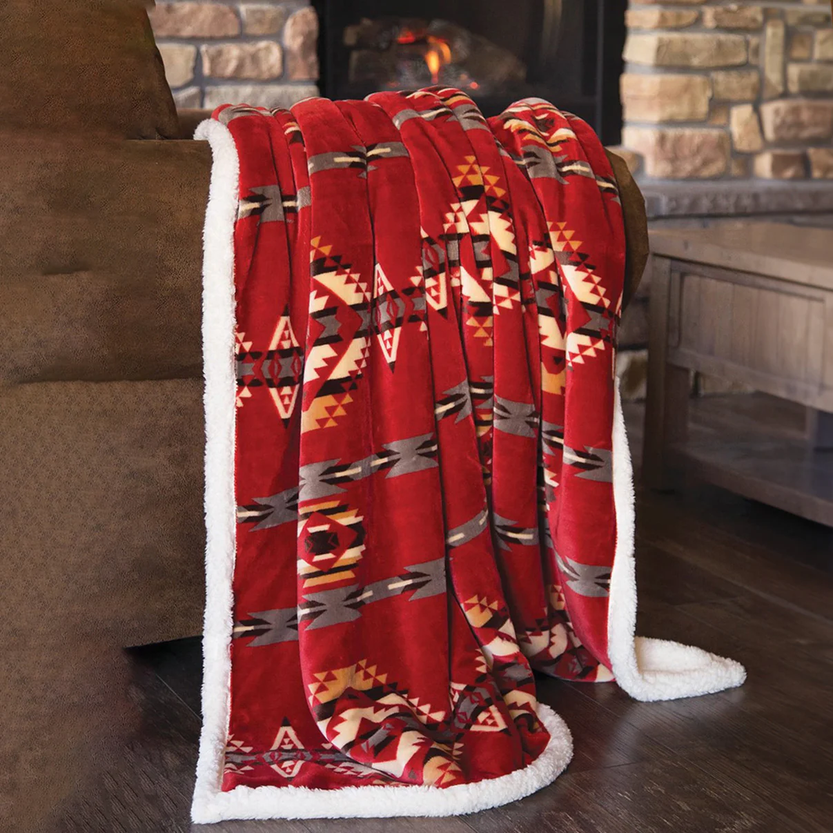 Carstens Red SW Plush Throw