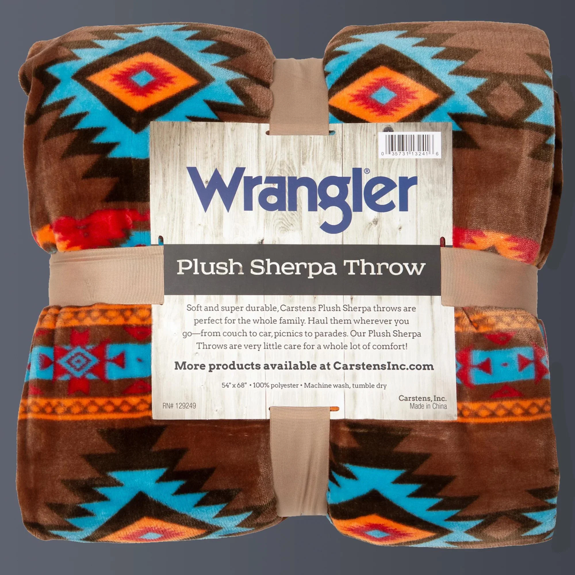 Carstens Wrangler® Southwest Horizon Plush Sherpa Throw - Image 3