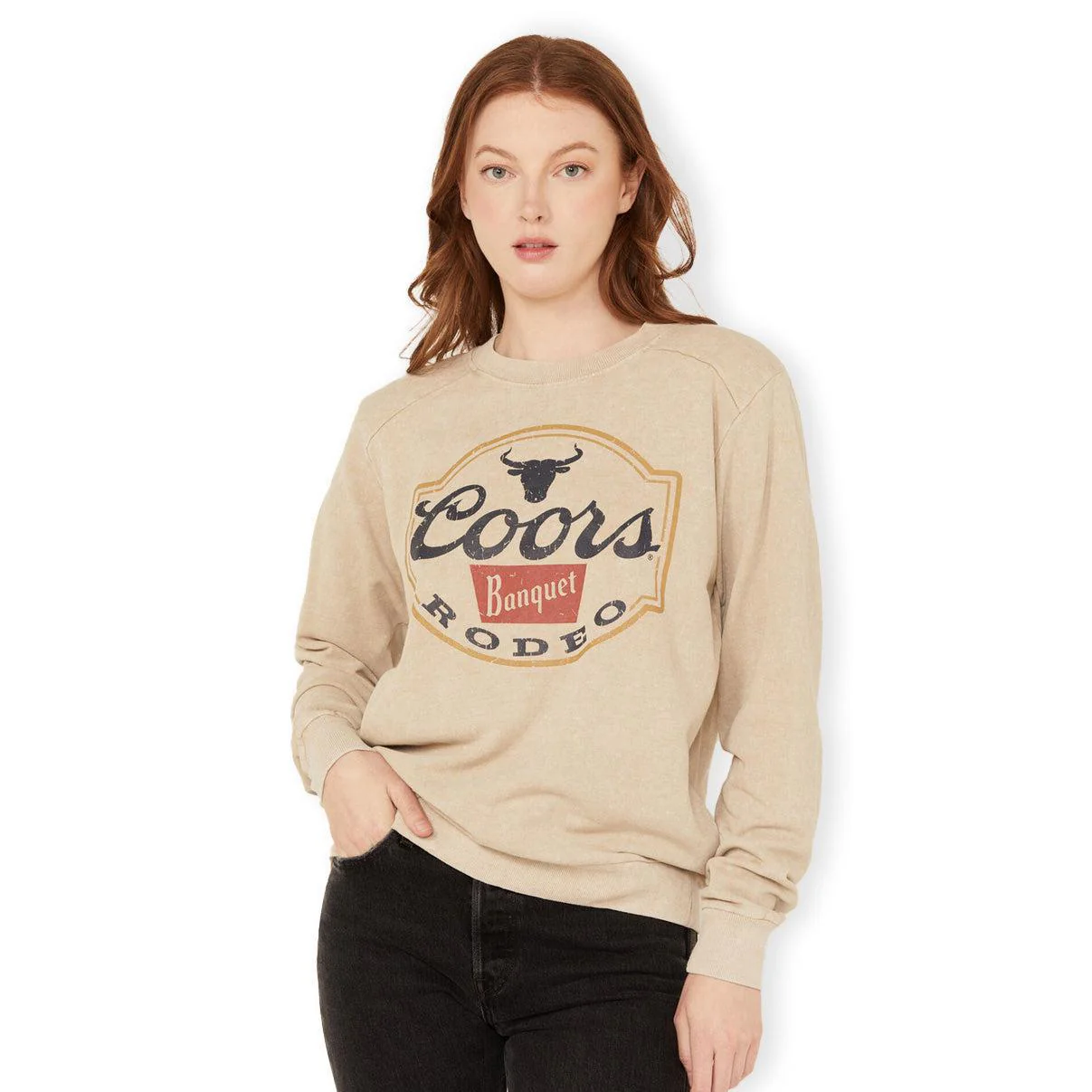 Changes Women's Coors Rodeo Mineral Wash Crewneck Sweatshirt