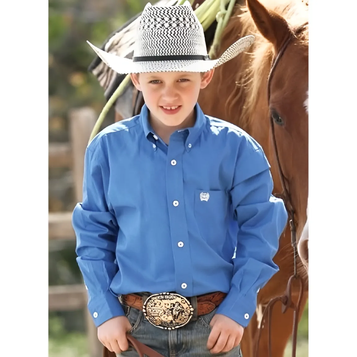 Cinch Boy’s Shirt Casual Solid Twill Button Down - Image 5