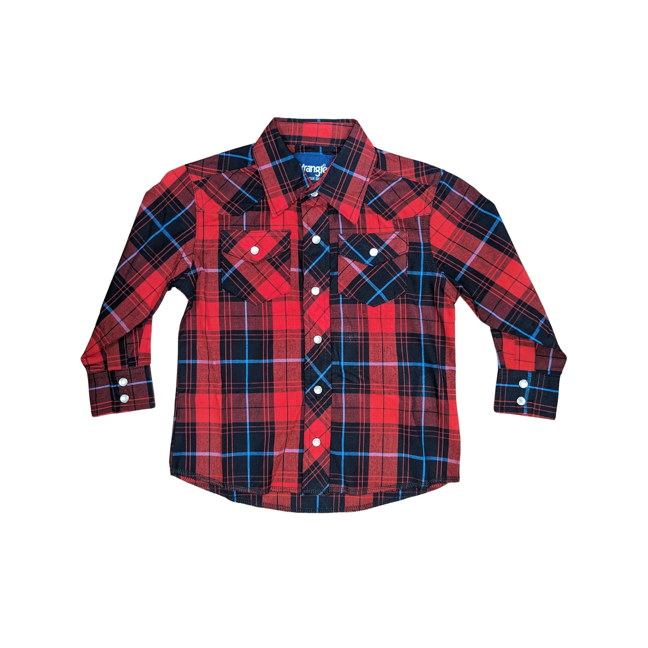 Wrangler Boy's Assorted Long sleeve Western Plaid Shirts