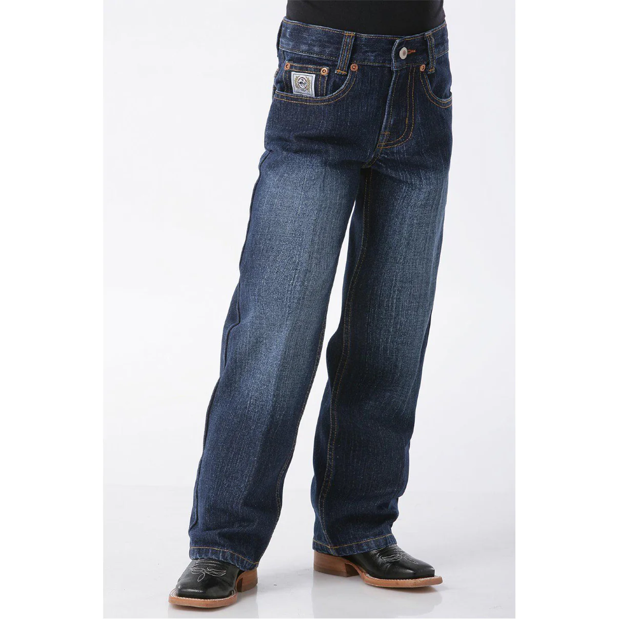 Cinch Boy's White Label Dark Stonewash Bootcut Jean
