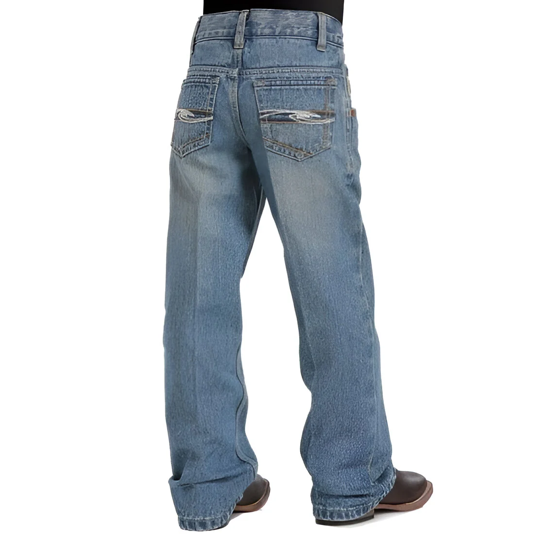 Cinch Boy's Jeans Tanner Relaxed Fit Mid Rise Boot Cut - Image 4