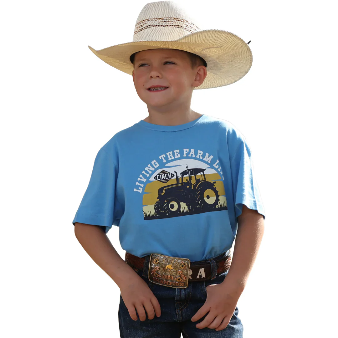 Cinch Boy's "Living The Farm Life" Graphic T-Shirt