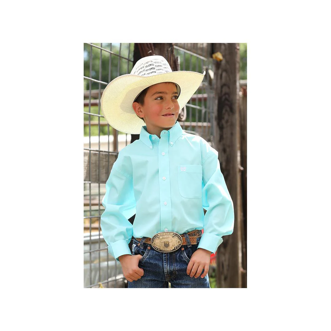 Cinch Boy's Solid Colour Long Sleeve Button Down Shirt - Image 7