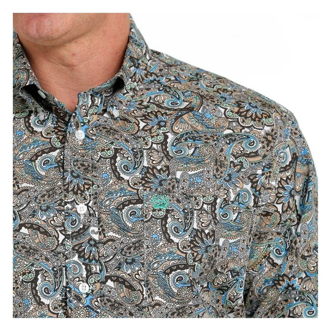 Cinch Brown Multi Paisley Western Shirt - Image 2