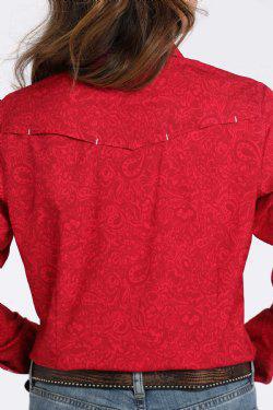Cinch Women's Floral Print Snap Front Western Shirt - Pink - Image 2