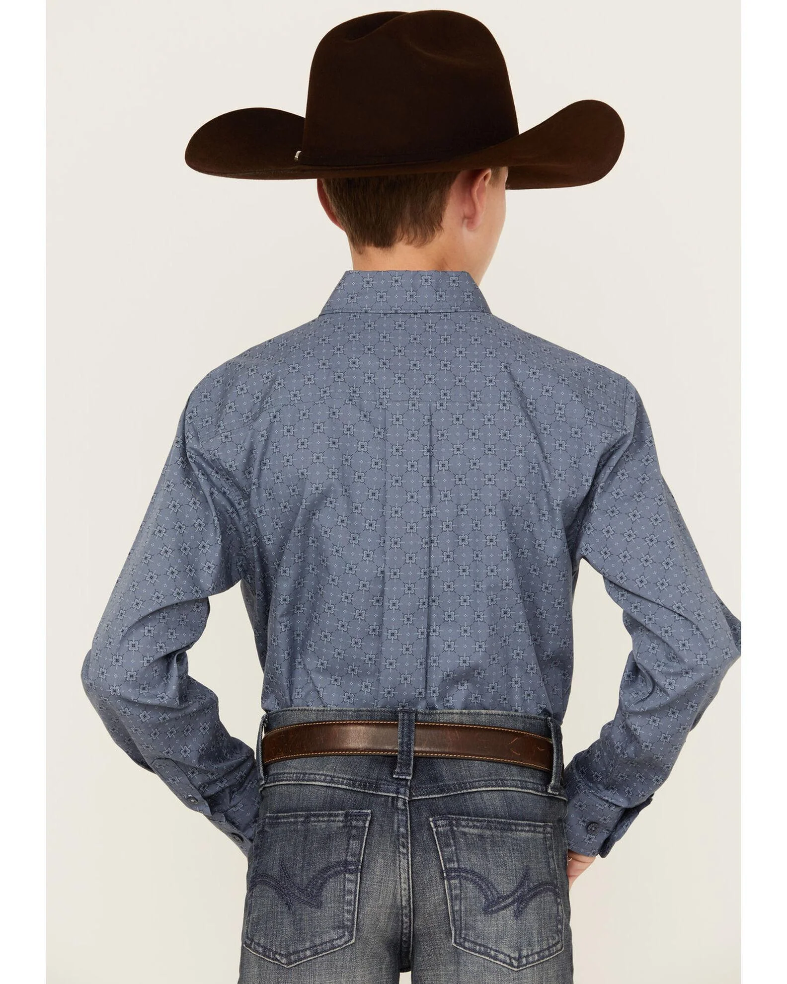Cinch Boy's Medallion Print Western Long Sleeve Button Down Match With Dad- CLEARANCE - Image 3