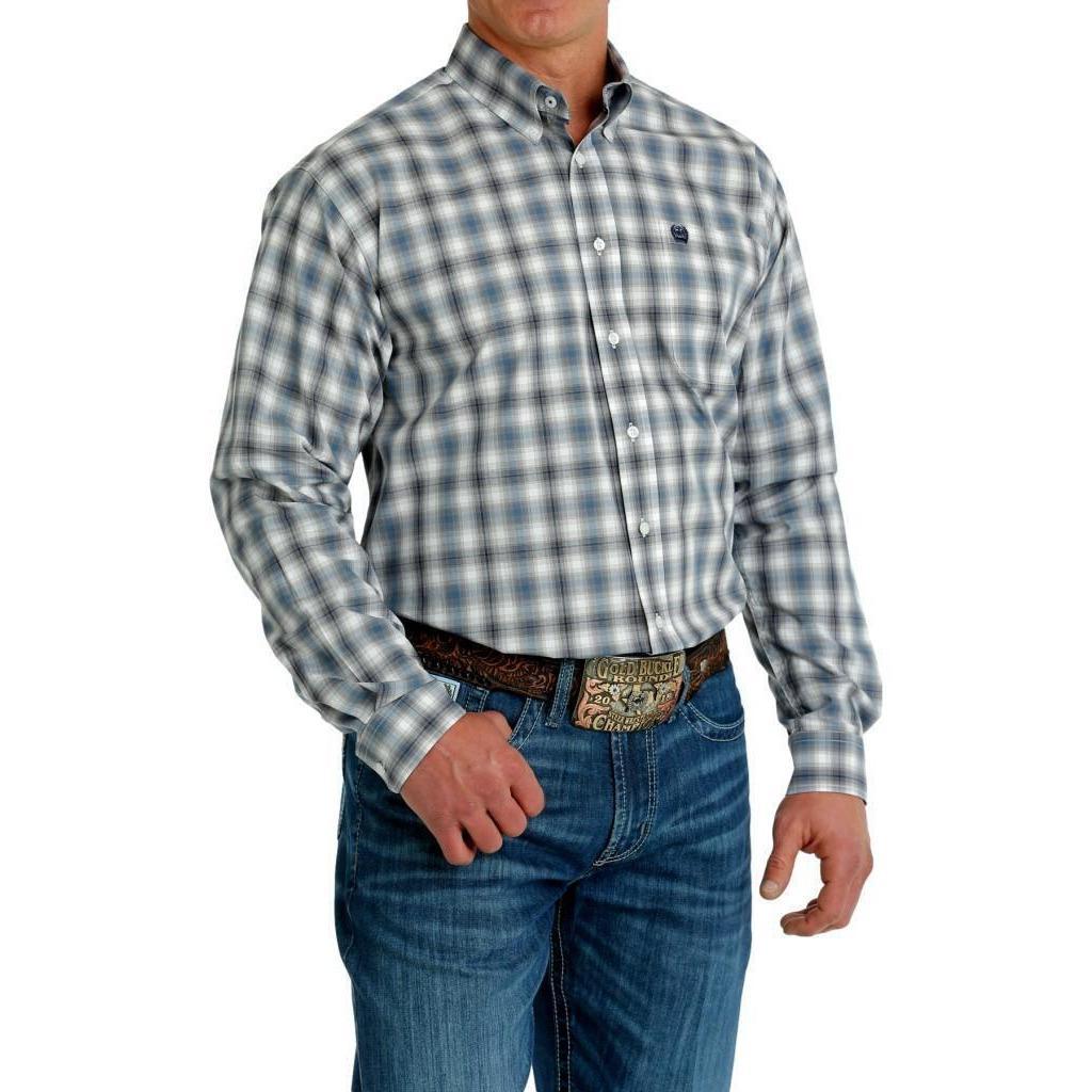 Cinch Men's Plaid Western Shirt Long Sleeve Button Up