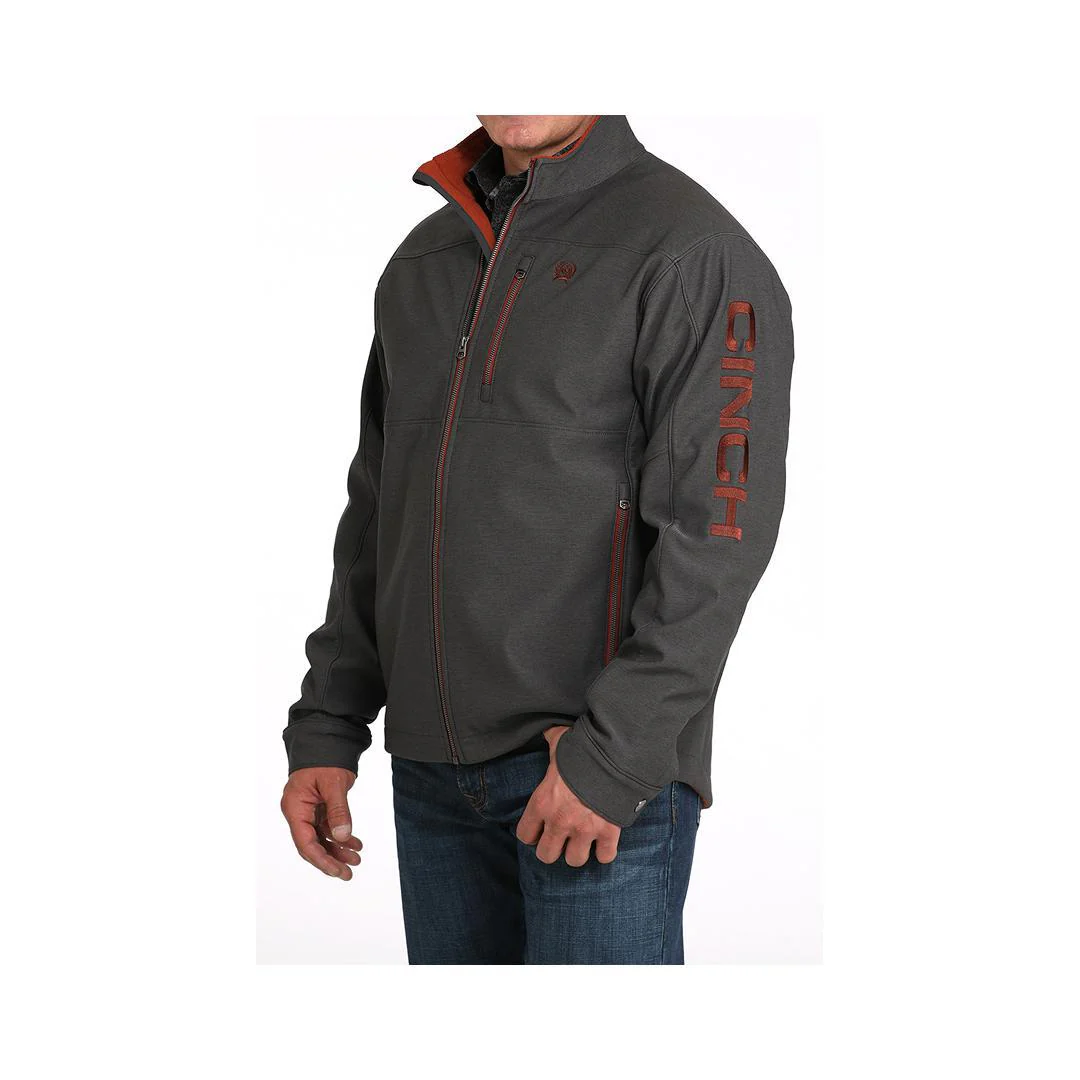 Cinch Men's Bonded Soft Shell Jacket Charcoal