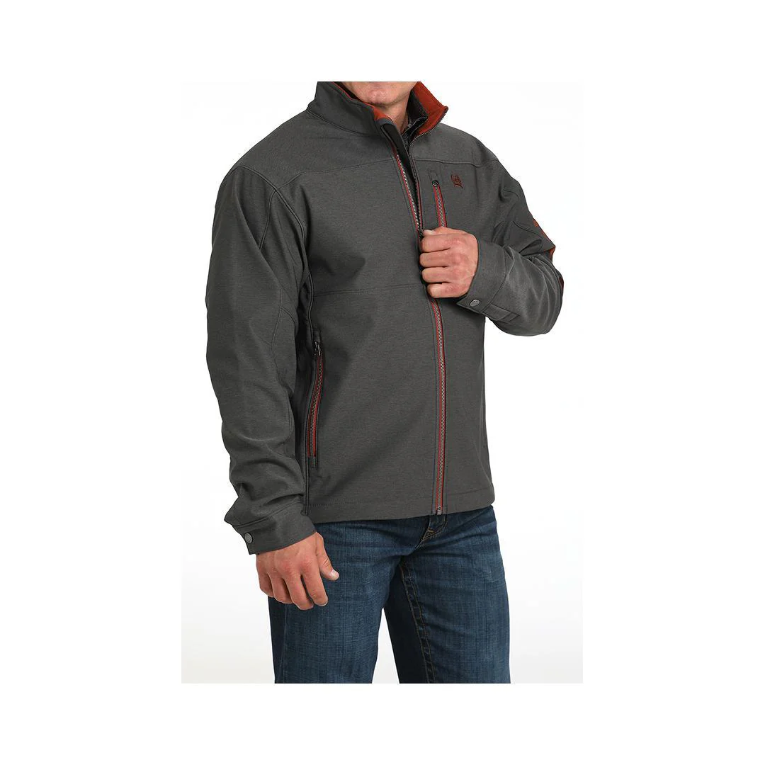 Cinch Men's Bonded Soft Shell Jacket Charcoal - Image 5
