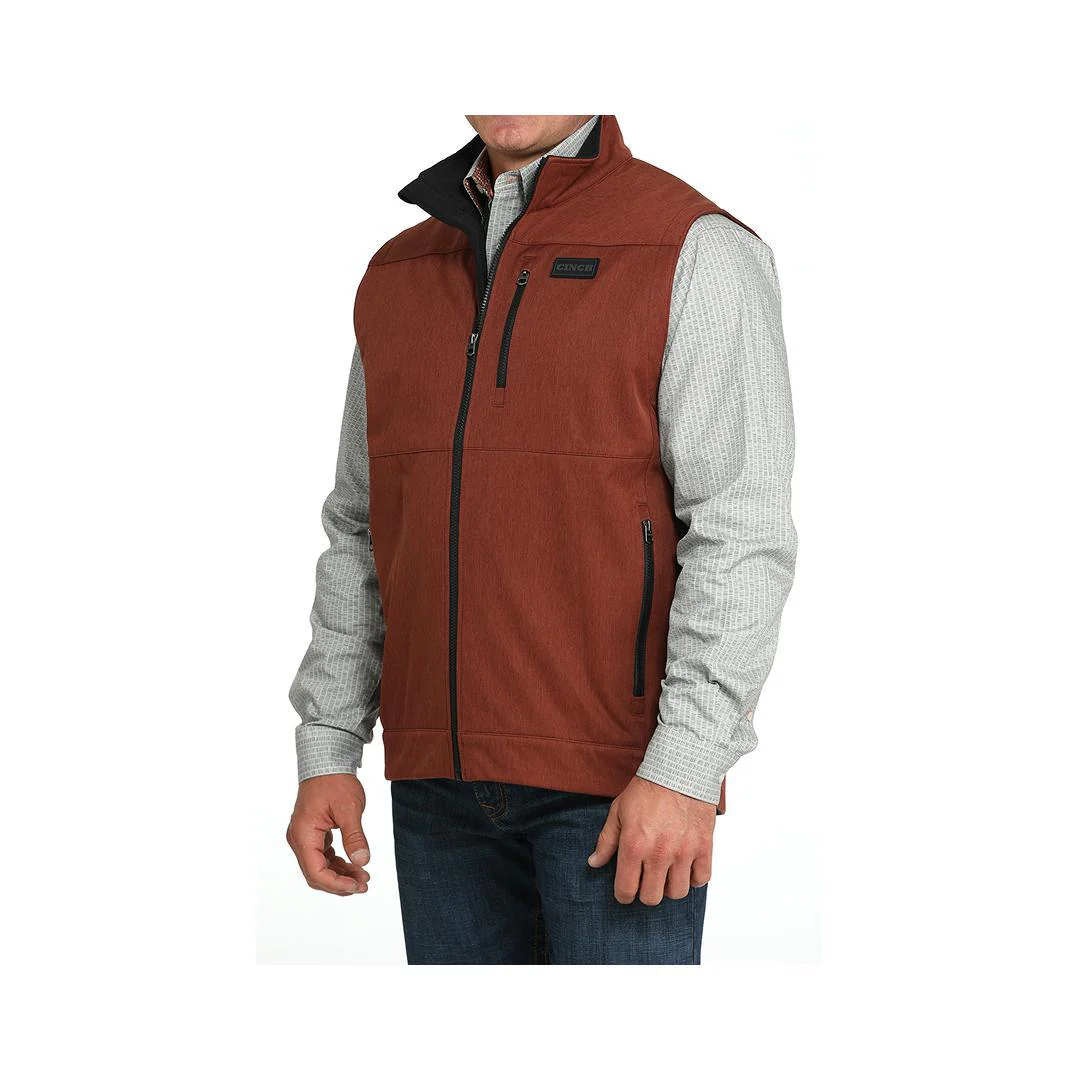 Cinch Men's Bonded Soft-Shell Vest Red - Image 3
