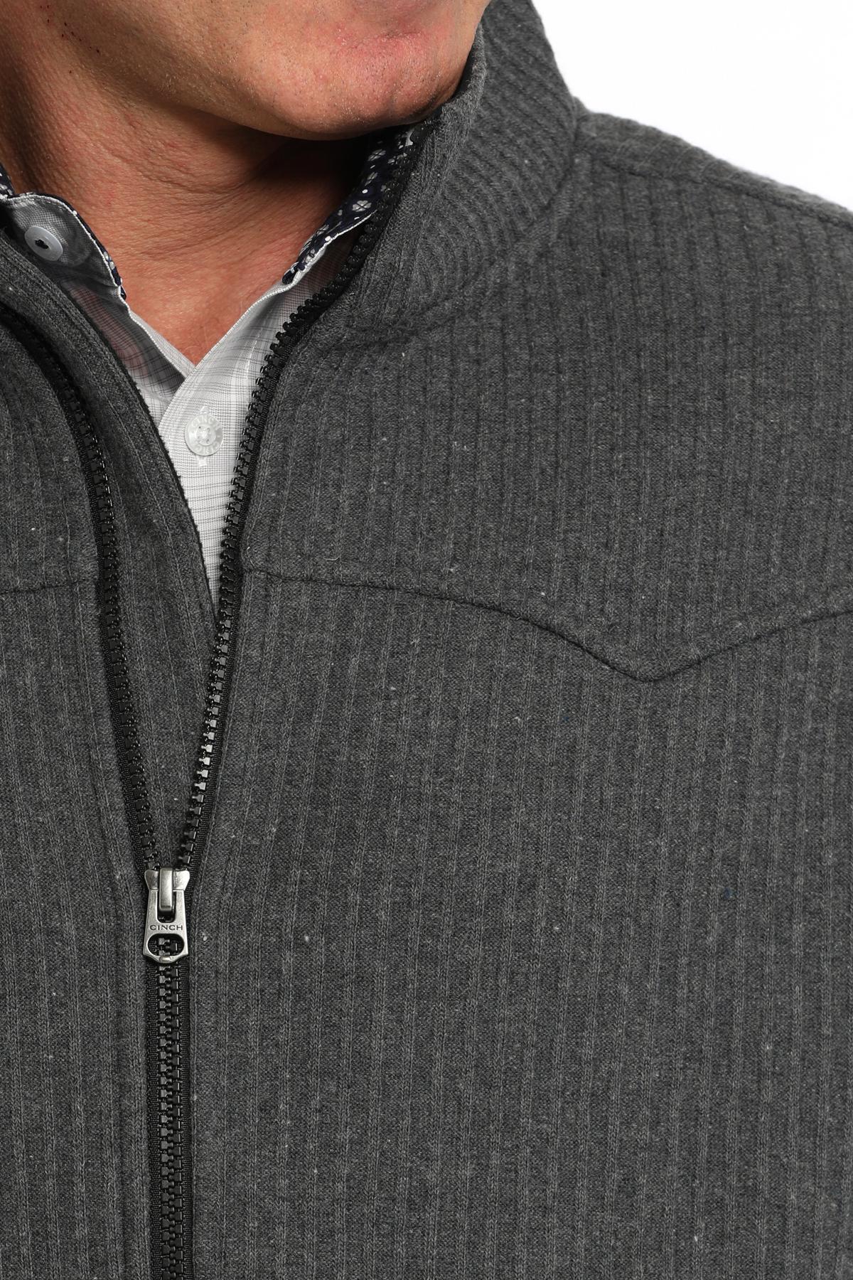 Cinch Men's Bonded Wooly Vest - Charcoal/Khaki - Image 2