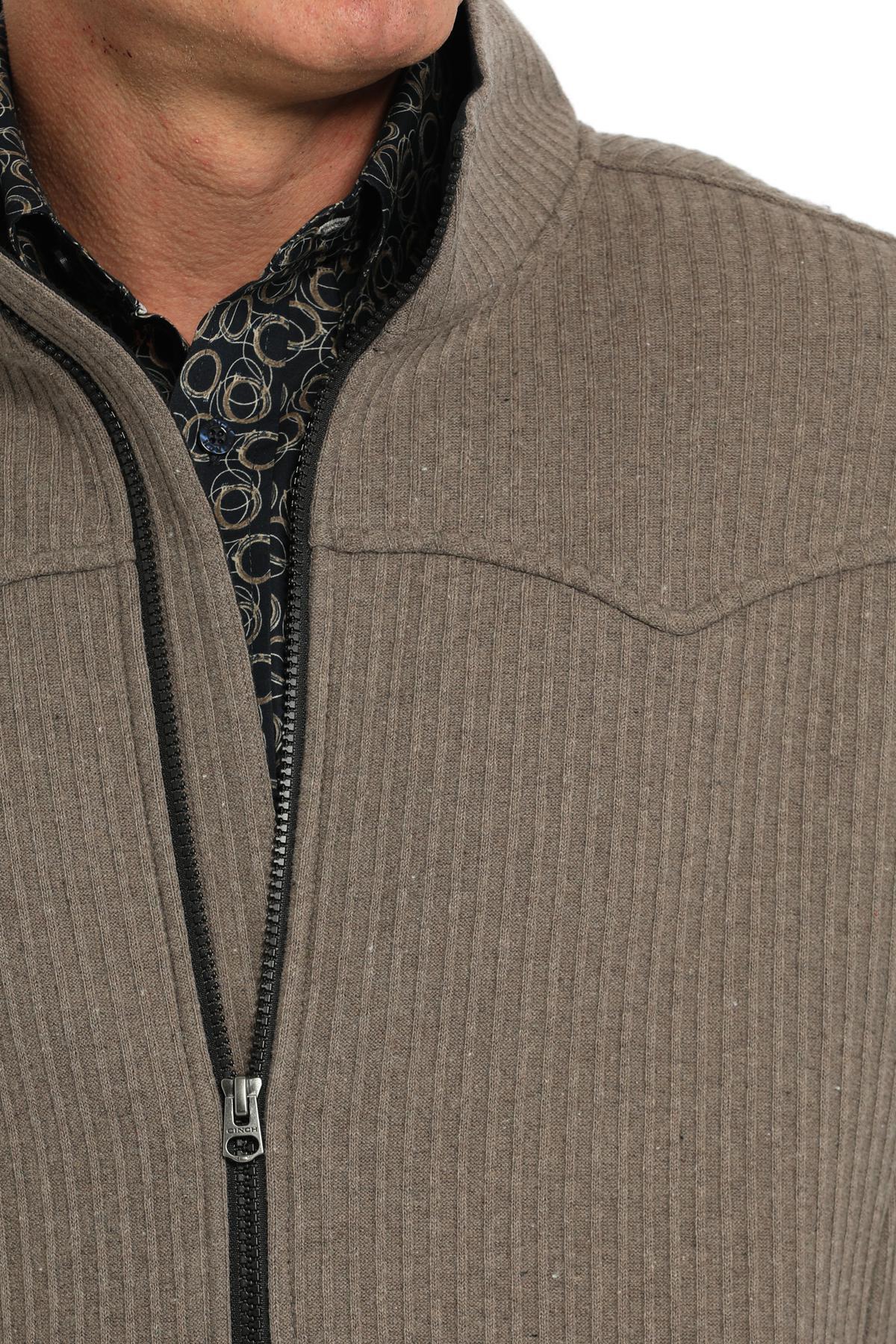 Cinch Men's Bonded Wooly Vest - Charcoal/Khaki - Image 4