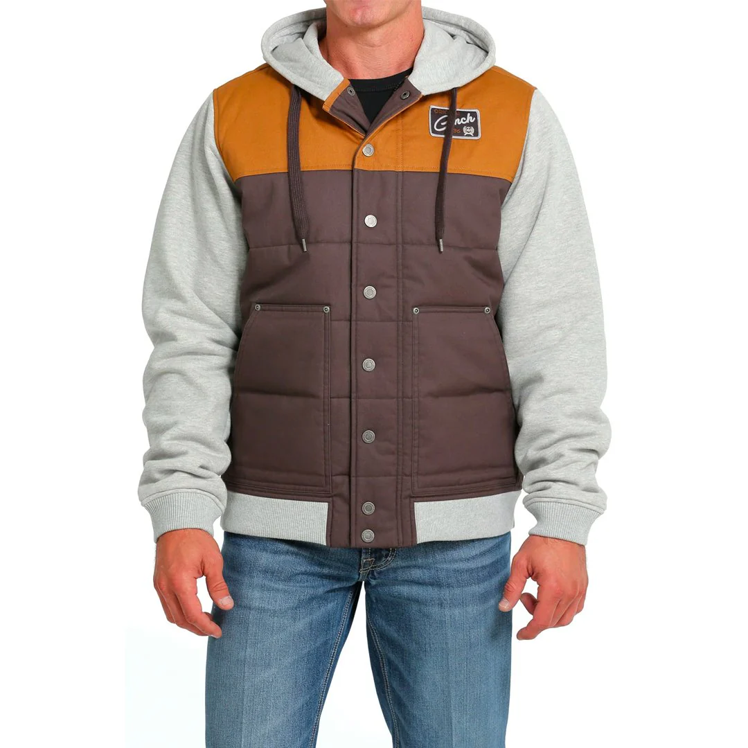 Cinch Men's Brown/Tan Hooded Jacket - Image 2