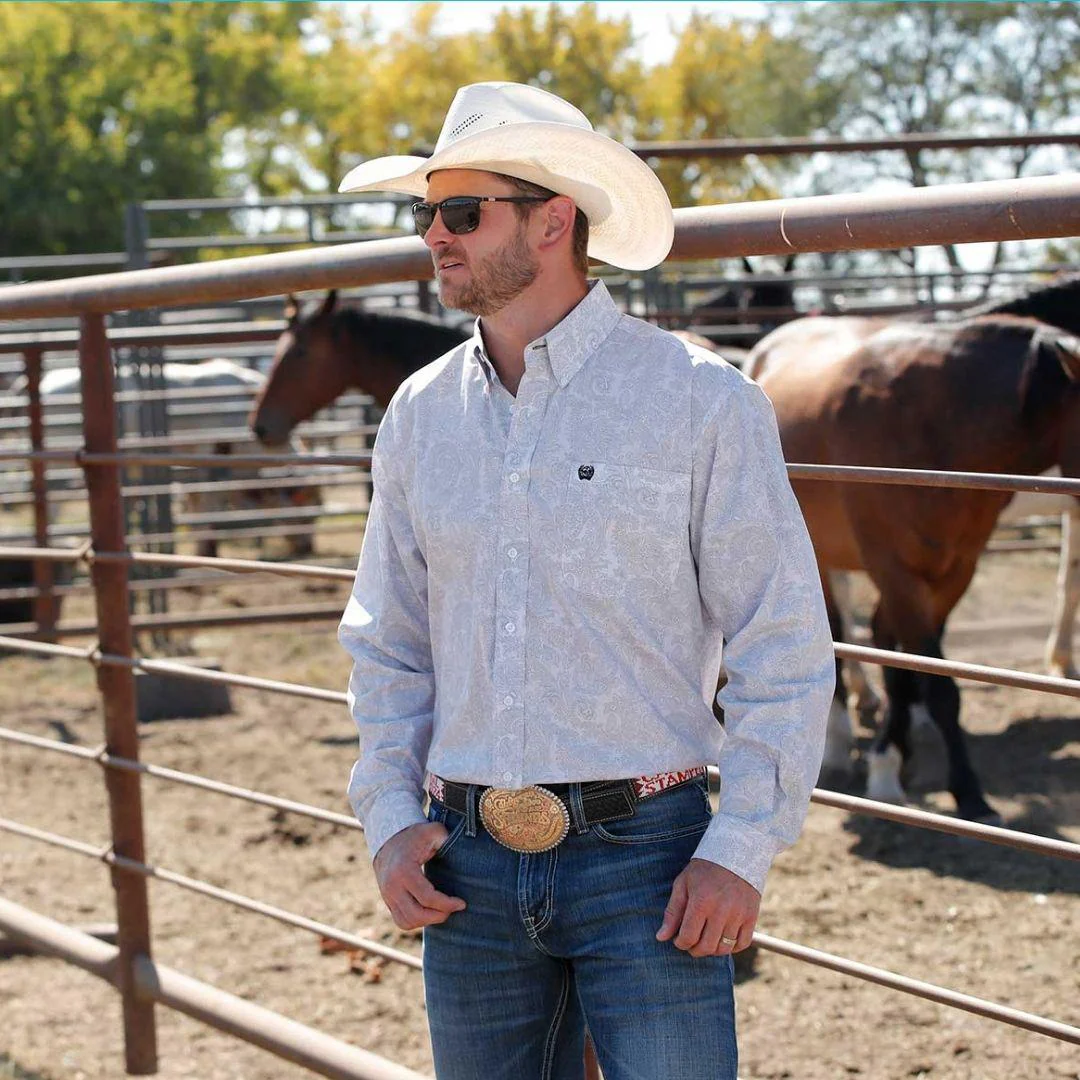 Cinch Men's Button Up Long sleeves Shirts MTW1105984