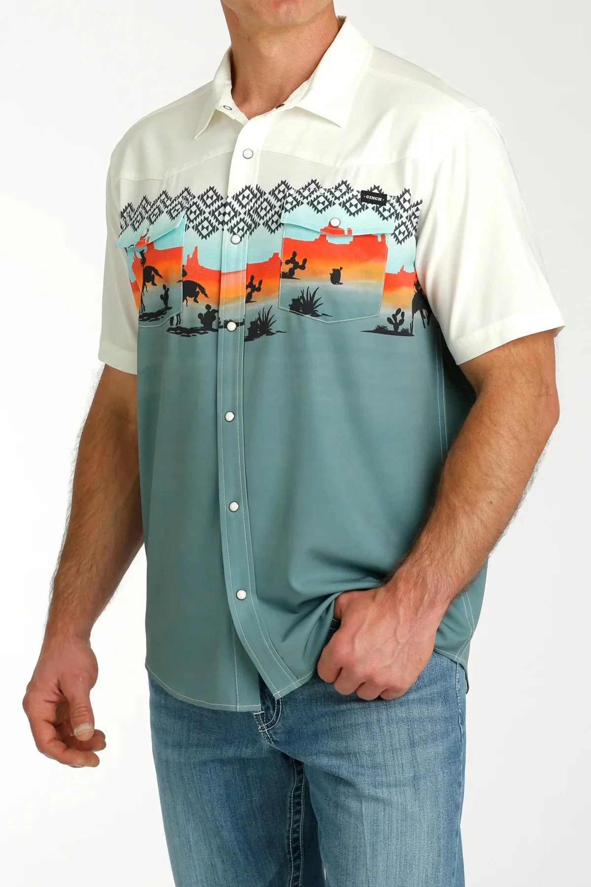 Cinch Men's Camp Short Sleeve Shirt - Image 7