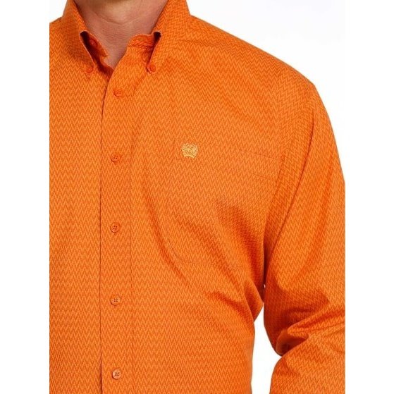 Cinch Men's Shirt Casual Long Sleeve Cotton Button Down Collar - Image 2