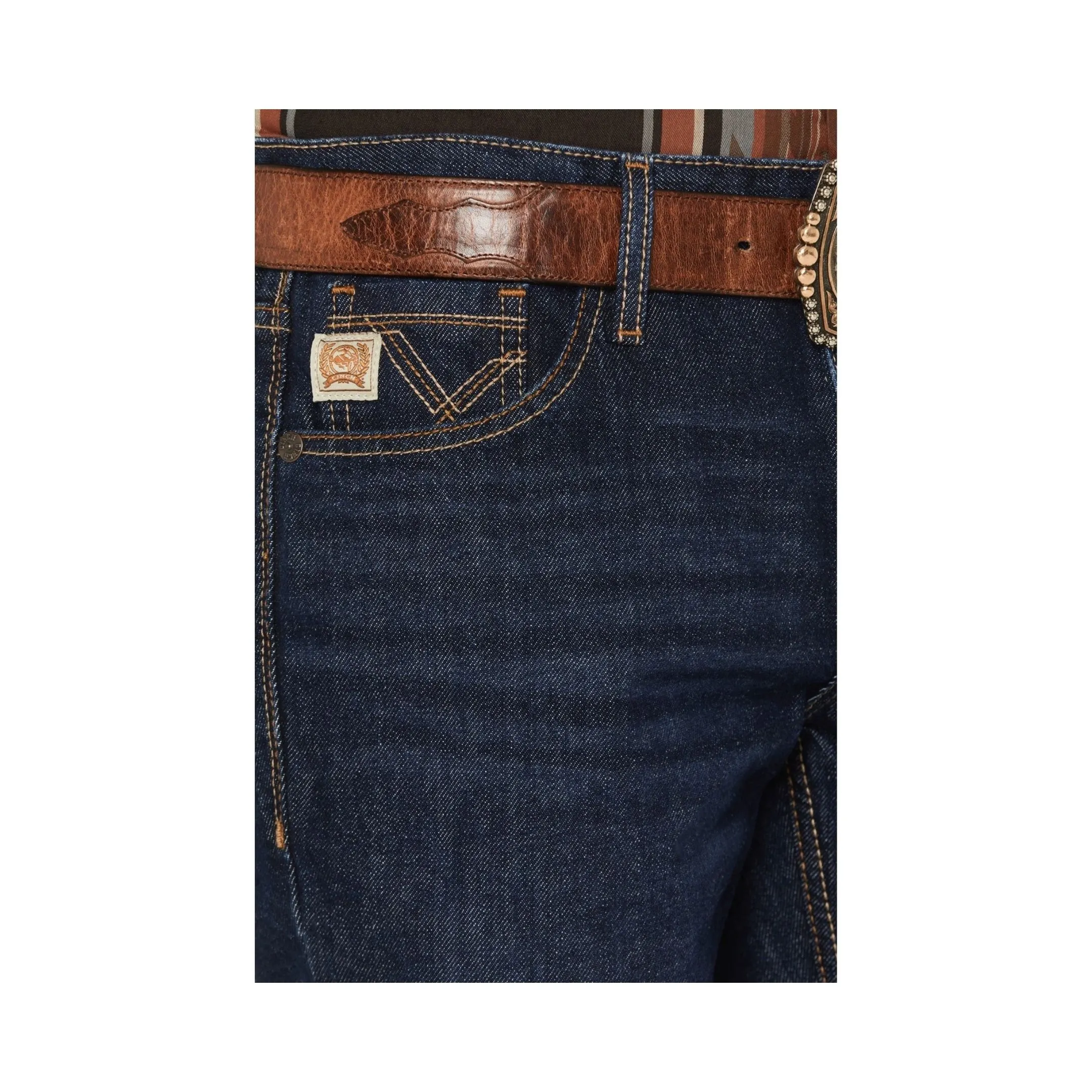 Cinch Men's Ian Dark Wash Slim Bootcut Rigid Denim Jeans - Image 6