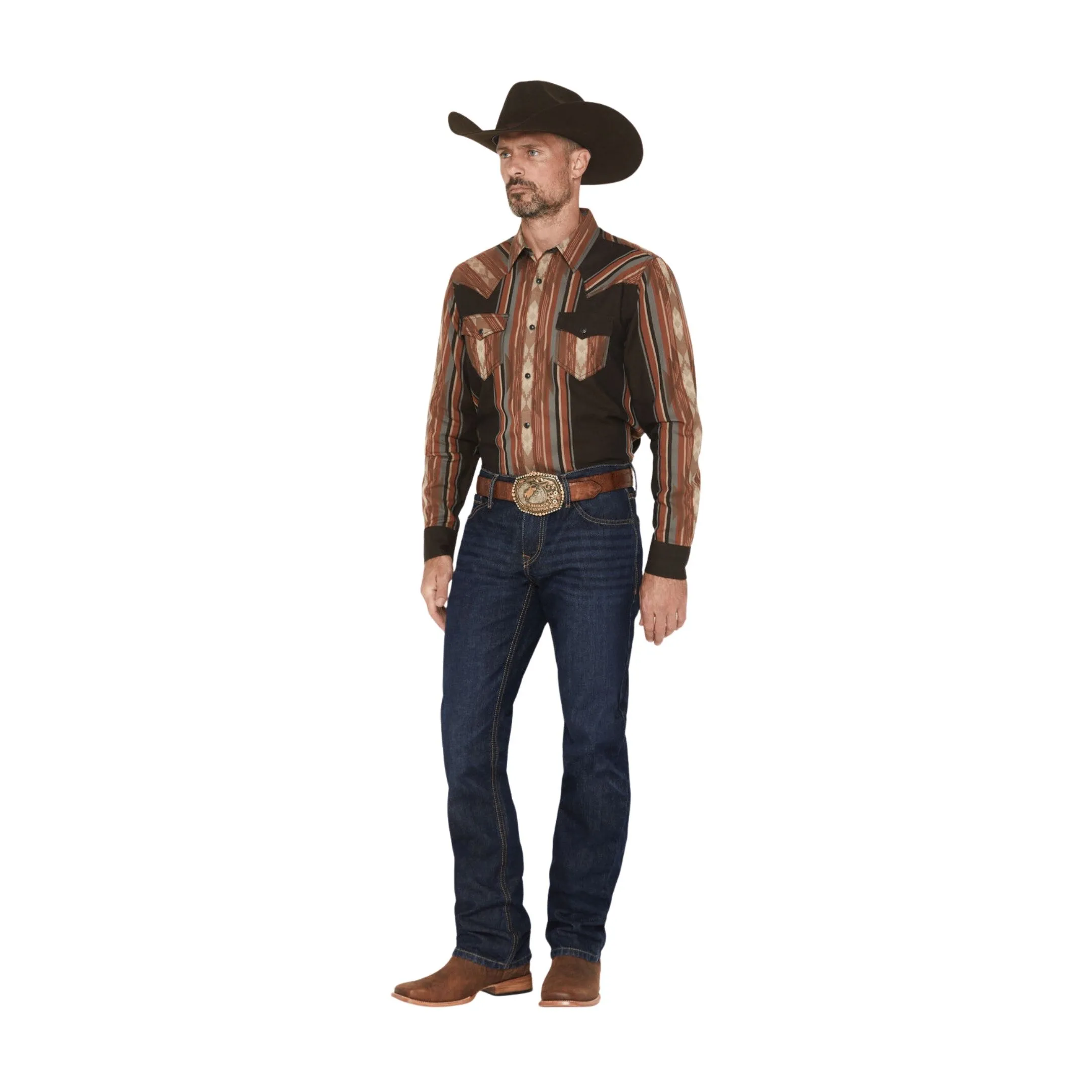 Cinch Men's Ian Dark Wash Slim Bootcut Rigid Denim Jeans - Image 7