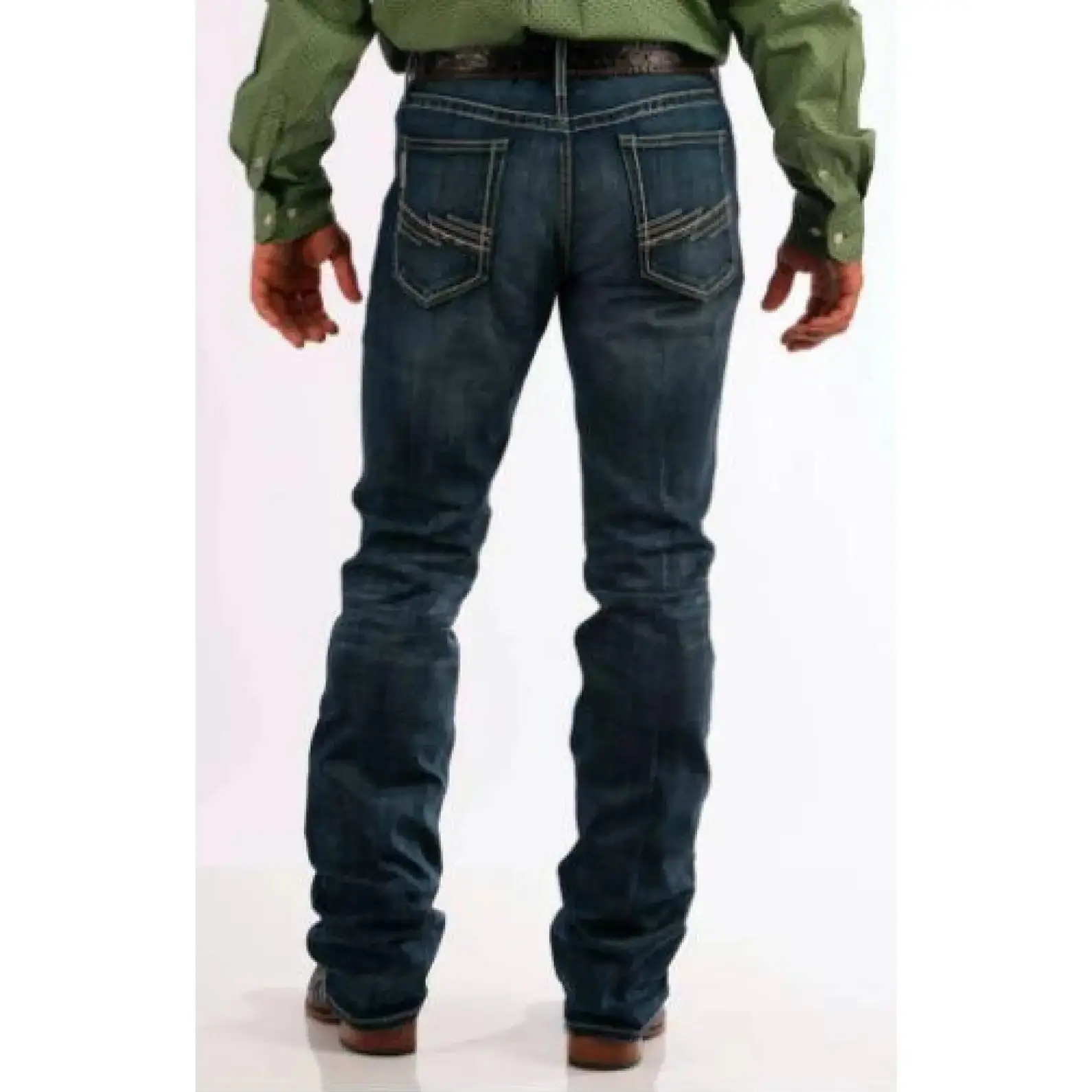 Cinch Men's Jeans Ian Slim Mid-Rise Boot Cut Dark Stonewash -Clearance - Image 2