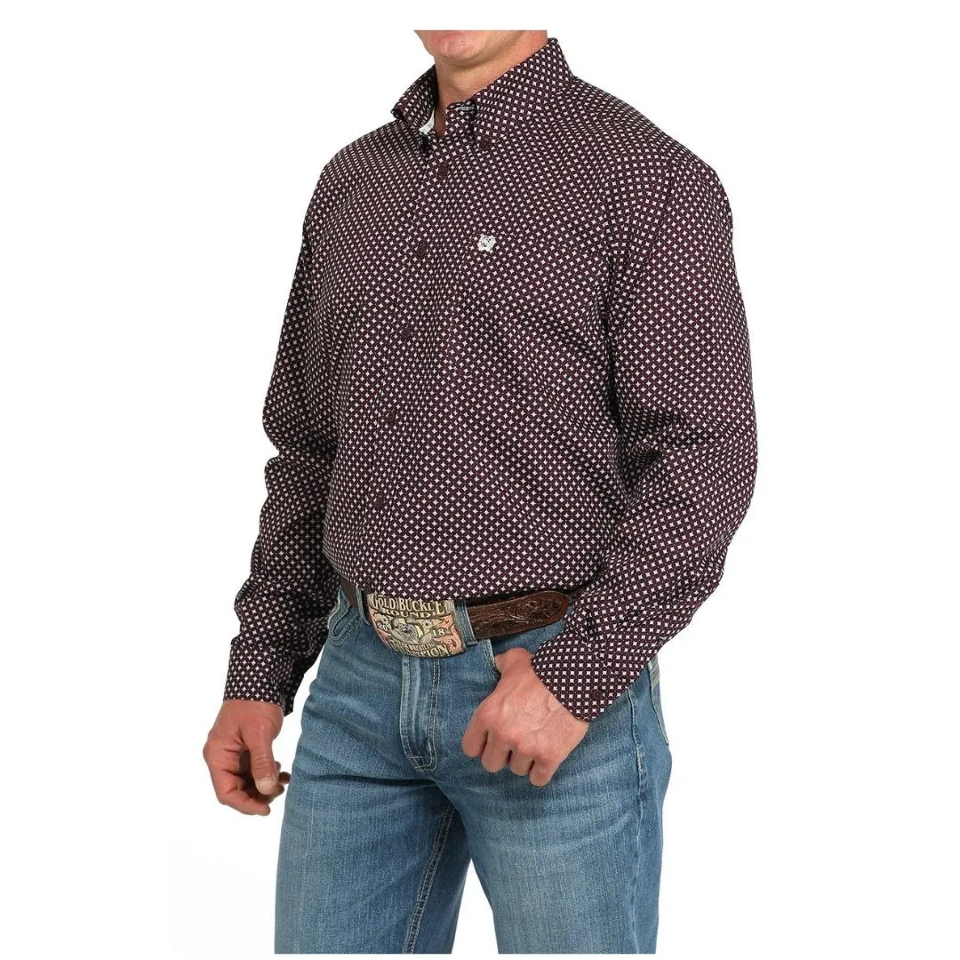 Cinch Men's Purple Classic Fit Button Long Sleeve Western Shirt - Image 2