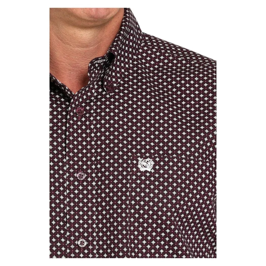 Cinch Men's Purple Classic Fit Button Long Sleeve Western Shirt - Image 3