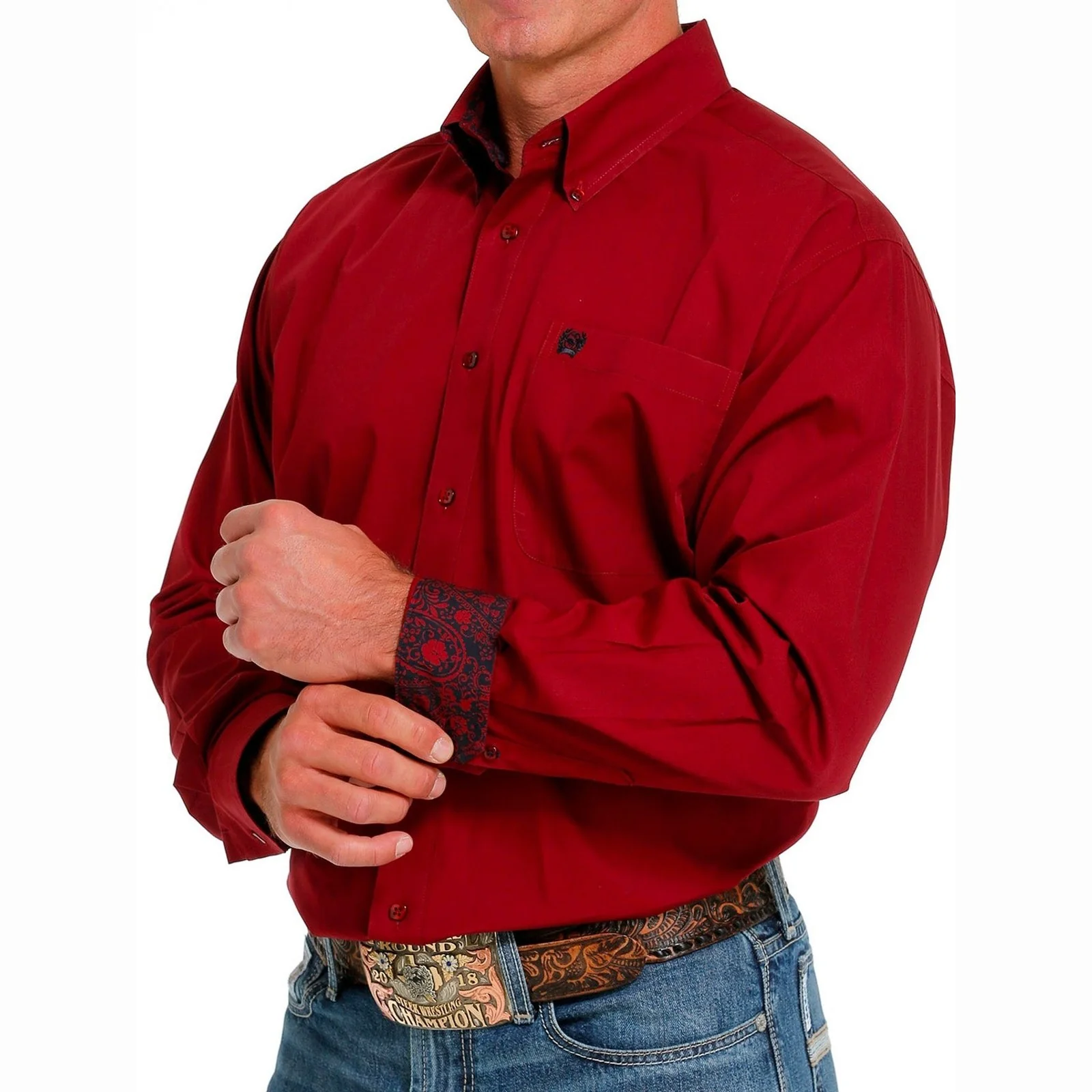 Cinch Men's Solid Button Down Western Shirt - Image 3
