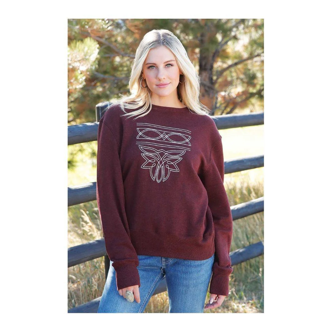Cinch Women's Sweatshirt Burgundy CWK7500002 - Image 2