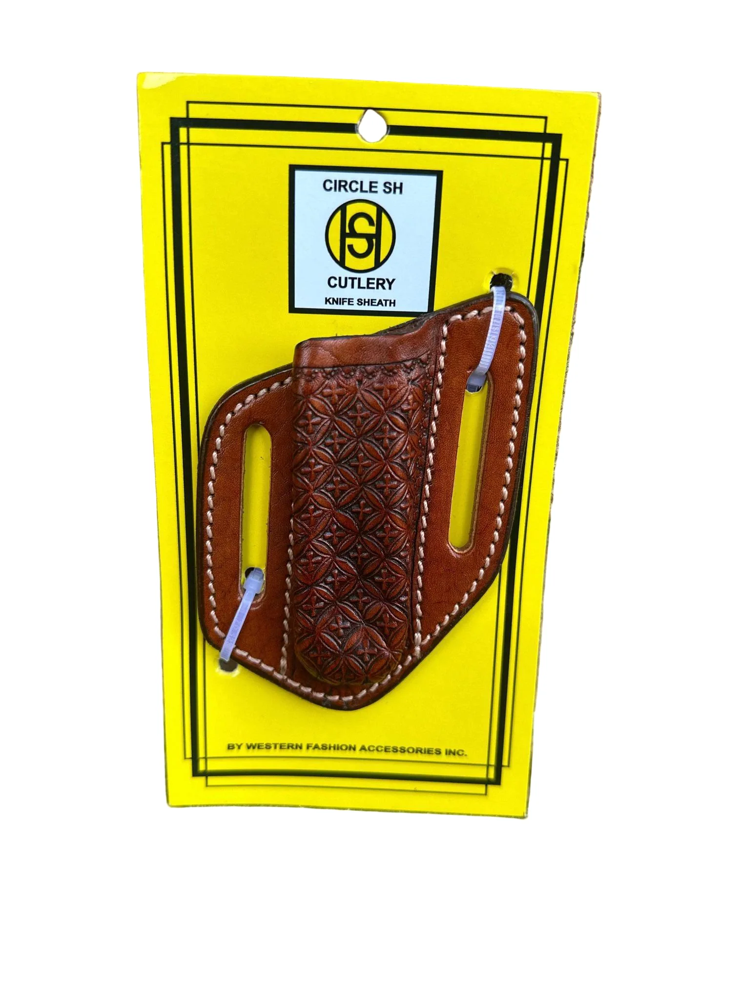 Circle SH Cutlery Cross Detail Leather Belt Knife Sheath