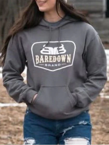 Baredown Brand Unisex Hoodie Cotton/Poly Charcoal - Image 9