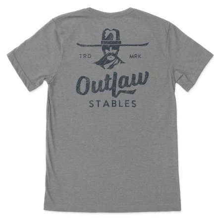 Cowboy Cool Unisex T-Shirt Outlaw Stables T-Shirt -CLEARANCE - Image 2