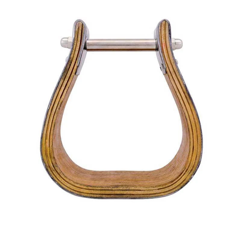 Cowboy Tack 5" Stainless Steel Covered Wooden Stirrups