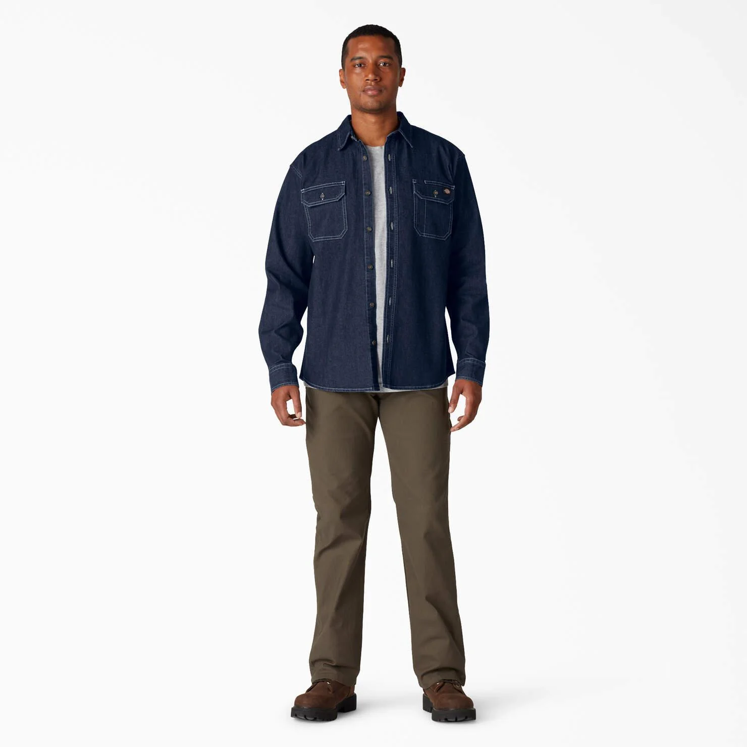 Dickies Flex Denim Long Sleeve Shirt - Image 2