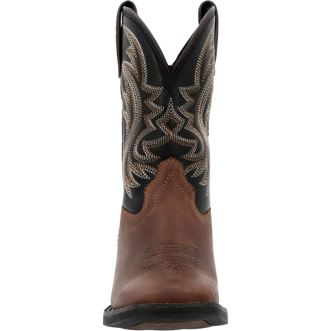 Durango Boy's Shyloh Brawny Brown/Black Onyx Cowboy Boots - Image 2