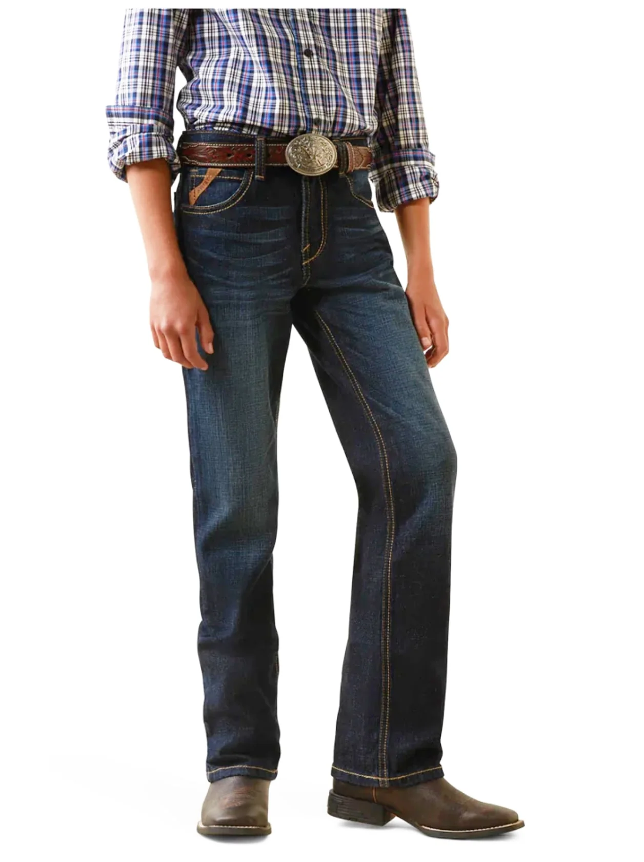 Ariat Boy's Jeans B5 Low Rise Slim Fit Straight Leg - Image 5