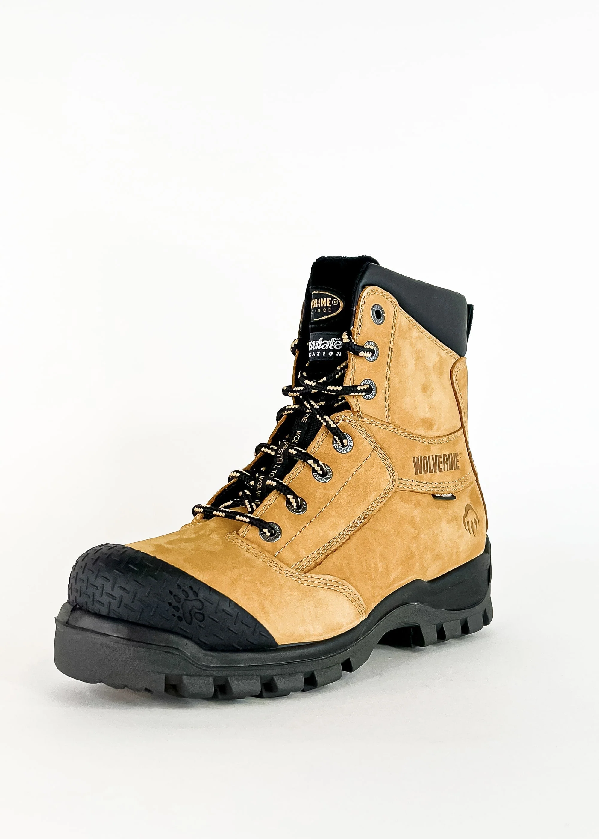 Garage Sale Wolverine Men's Work Boots 8" CSA Rockridge Comp Toe Insulated Choc/Wheat - Image 3