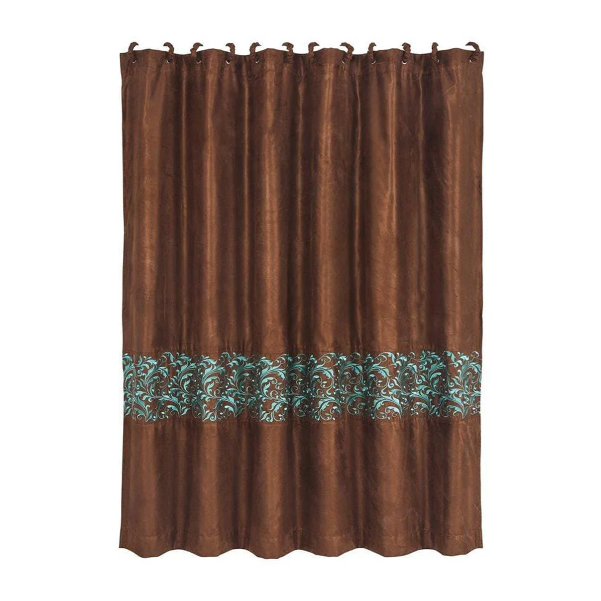 HiEnd Wyatt Embroidery Shower Curtain 72"x72" - CLEARANCE