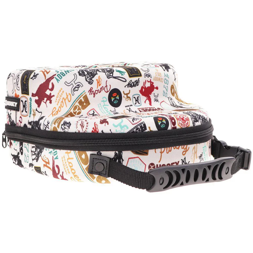 Hooey Cap Carrier Cream With Black And Burgundy Rodeo Print - Image 3