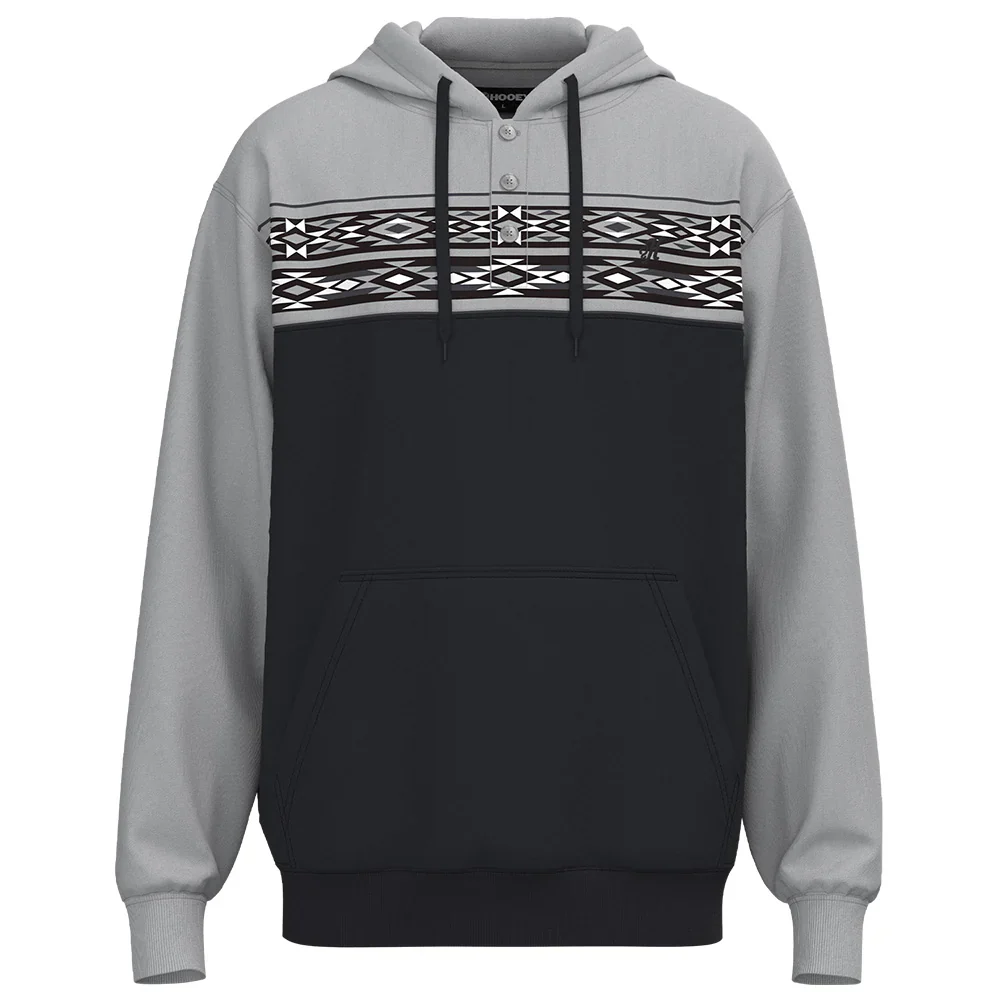 Hooey "Jimmy" Hoody Black/Grey w/Aztec Detailing - Image 2